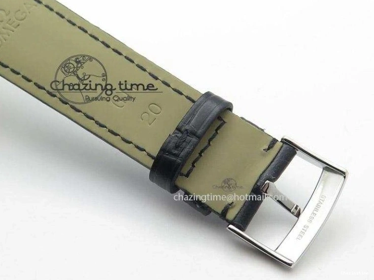 0501 Functional De Ville MK 1:1 Best Edition SS White Dial On Black Leather Strap A 8260
